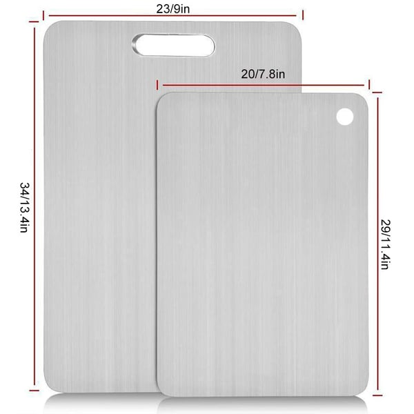🔥 Stainless Steel Double Sided Chopping Board